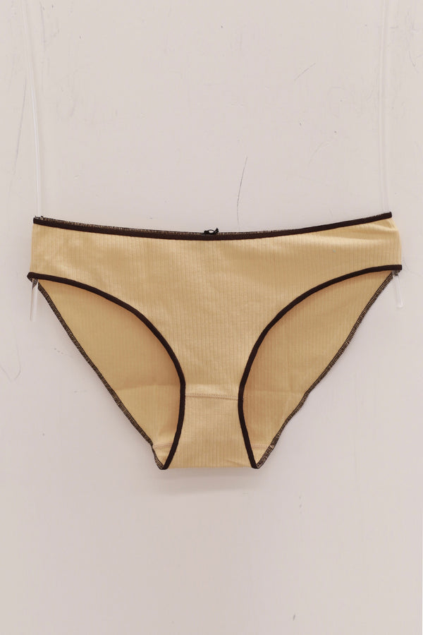 BASERANGE French organic cotton panty bra set BAS-UNPA-RB-SP25-HEN YELLOW panties